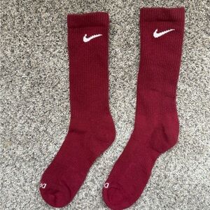 Nike Men's Cranberry Red Crew Socks